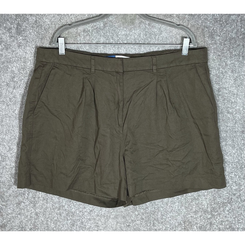 Old Navy Extra High Rise Taylor Shorts Womens XL Reishi Brown Pockets Adj Waist